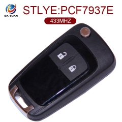 AK028016 For Opel 2 button Flip remote control key  433MHZ ID46（PCF7937E)