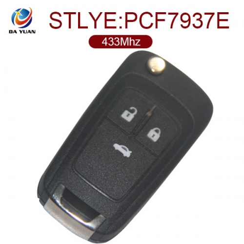 AK028002 for Opel Flip Remote Control Key 3 Button 433MHz ID46 PCF7937E FCCID 5WK50079