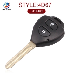 AK007011 for Toyota Corolla RAV4 2 button Remote Key (315MHz) 4D-67 Chip