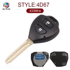 AK007013 for Toyota 2 button Remote Key (Tokai) 433MHz,4D-67 chip inside