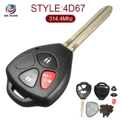 AK007010 for Toyota RAV4 3 button Remote Key (USA) 314.4Mhz,67Chip