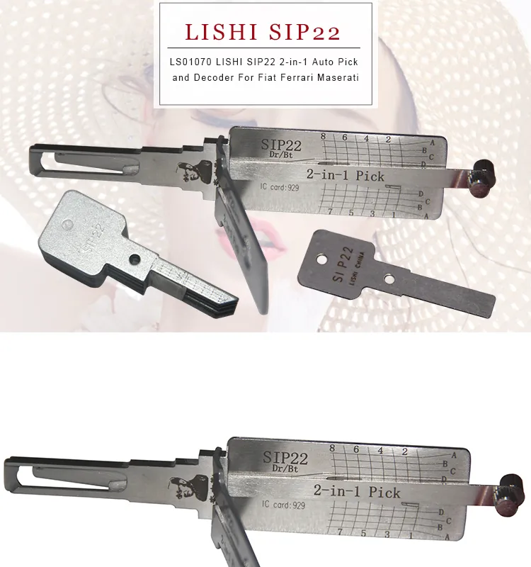 LS01070 LISHI SIP22 2-in-1 Auto Pick and Decoder For Fiat Ferrari Maserati