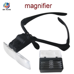 LS06078 magnifier with two LED lamps brancket and headand is interchangeable