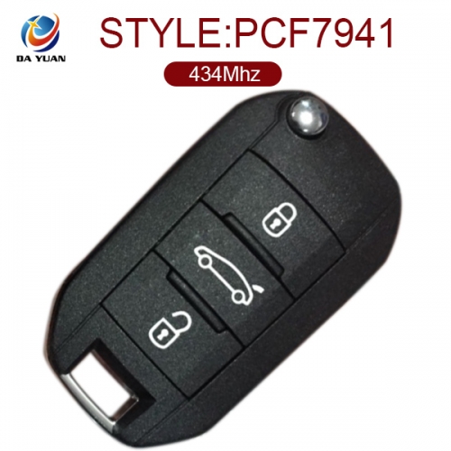 AK016031 for Citroen Flip Remote Key 3 Button 434MHz PCF7941 9807343777