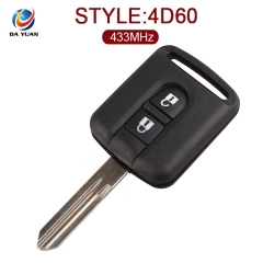 AK027024 for Nissan 350Z Murano Terrano X-Trail Remote key 2 Button 433MHz 4D60 28268-9F975 