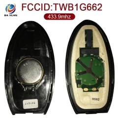 AK027035 for Nissan Micra Juke Note Leaf Cube Smart key 2 Button 433MHz PCF7952 CWTWB1U825 285E3-1KA0D / 285E3-1KA9D