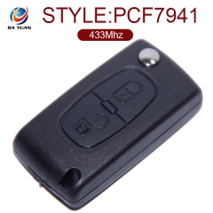 AK009032 for Peugeot  0523 ASK  2 Button Remote Key 433MHz ID46 PCF7941