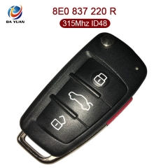 AK008055 Original for Audi A4  Flip Key  3+1 Button 315MHz  ID48  8E0 837 220 R