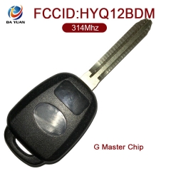 AK007102 for Toyota Remote Key 2+1 Button 314Mhz FCCID HYQ12BDM G Chip