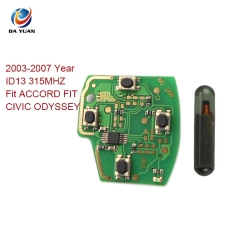 AK003019 2003-2007  for Honda Remote Key 3+1 Button and Chip Separate ID13 315MHZ Fit ACCORD FIT CIVIC