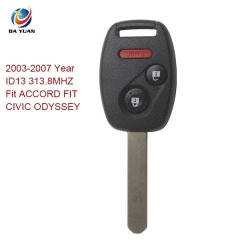 AK003024 2003-2007 for Honda Remote Key 2+1 Button and Chip Separate ID13 313.8MHZ Fit ACCORD FIT CIVIC