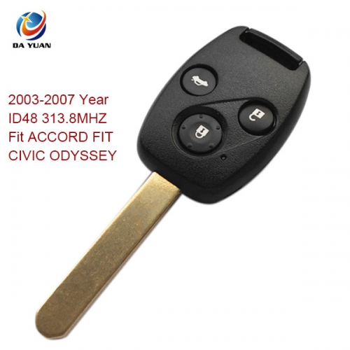 AK003023 2003-2007 for Honda Remote Key 3 Button and Chip Separate ID48 313.8MHZ Fit ACCORD FIT CIVIC