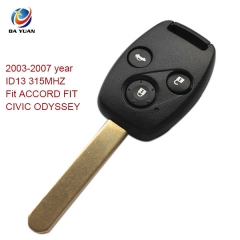 AK003025 2003-2007 for Honda Remote Key 3 Button and Chip Separate ID13 315MHZ Fit ACCORD FIT CIVIC