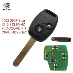 AK003037 2003-2007 for Honda Remote Key 2 Button and Chip Separate ID13 313.8MHZ Fit ACCORD FIT CIVIC