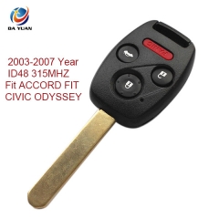 AK003035 2003-2007 for Honda Remote Key 3+1 Button and Chip Separate ID48 315MHZ Fit ACCORD FIT CIVIC