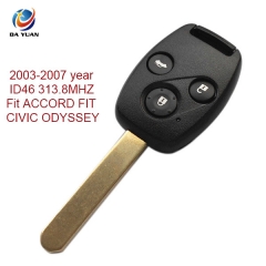 AK003029 2003-2007 for Honda Remote Key 3 Button and Chip Separate ID46 313.8MHZ Fit ACCORD FIT CIVIC