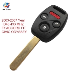 AK003031 2003-2007  for Honda Remote Key 3+1 Button and Chip Separate ID46 433 MHZ Fit ACCORD FIT CIVIC