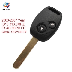 AK003037 2003-2007 for Honda Remote Key 2 Button and Chip Separate ID13 313.8MHZ Fit ACCORD FIT CIVIC