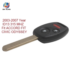 AK003036 2003-2007 for Honda Remote Key 2+1 Button and Chip Separate ID13 315 MHZ Fit ACCORD FIT CIVIC