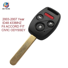 AK003034 2003-2007 for Honda Remote Key 3+1 Button and Chip Separate ID48 433MHZ Fit ACCORD FIT CIVIC