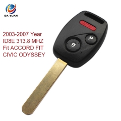 AK003038 2003-2007 for Honda Remote Key 2+1 Button and Chip Separate ID8E 313.8 MHZ Fit ACCORD FIT CIVIC