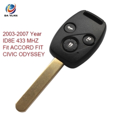 AK003041 2003-2007 for  Honda Remote Key 3 Button and Chip Separate ID8E 433 MHZ Fit ACCORD FIT CIVIC