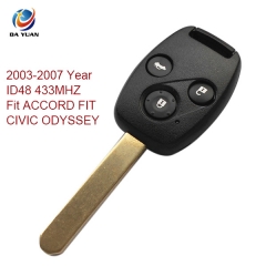 AK003044 2003-2007  for Honda Remote Key 3 Button and Chip Separate ID48(433MHZ) Fit ACCORD FIT CIVIC