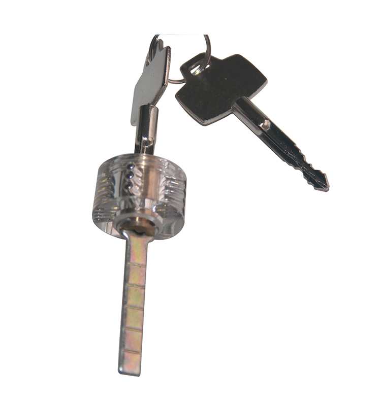 LS08005 Transparent Cutaway Practice Lock Cross Key Locks Locksmith Training