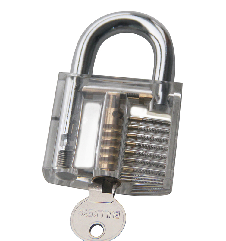 LS08002 Professional Cutaway Inside View of Practice  Padlocks Lock Pick Lock Training Trainer Pick for Locksmith with two Keys