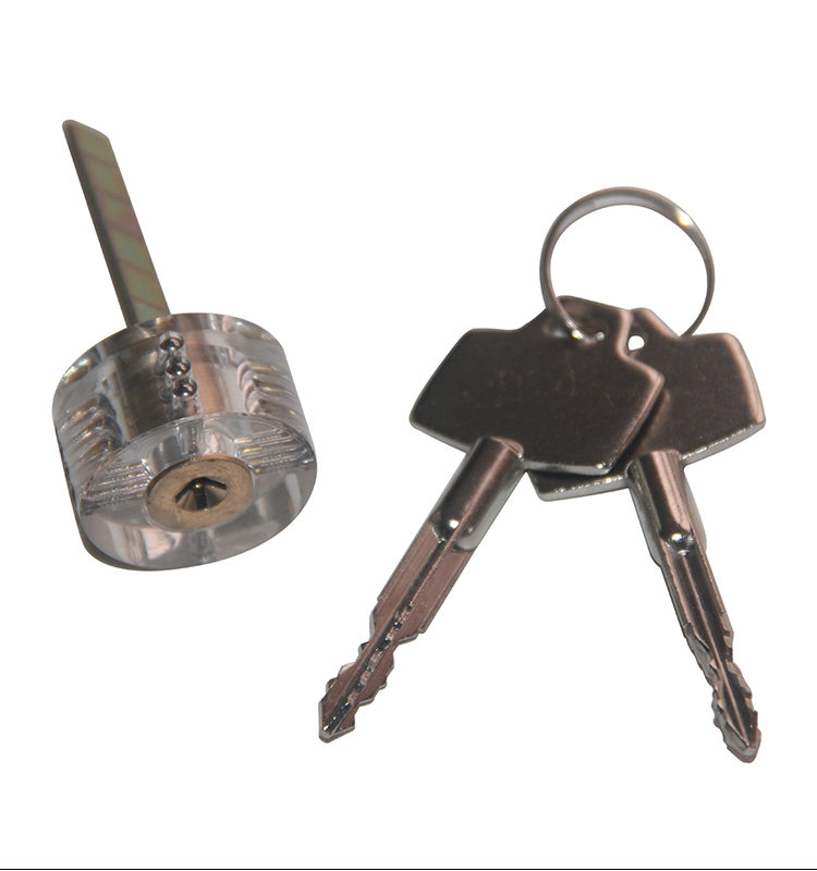 LS08005 Transparent Cutaway Practice Lock Cross Key Locks Locksmith Training