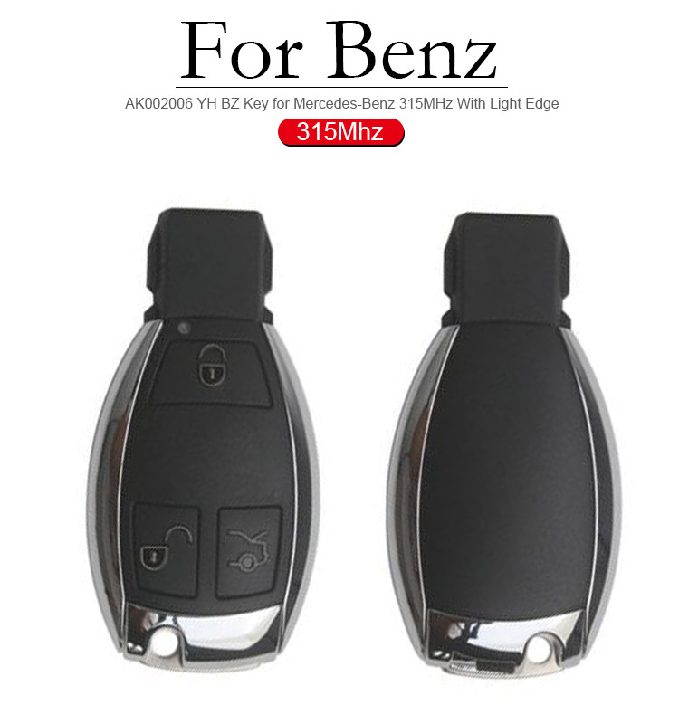 AK002006 YH BZ Key for Mercedes-Benz 315MHz With Light Edge