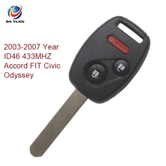 AK003053 2003-2007 for Honda Remote Key 2+1 Button and Chip Separate ID46 433MHZ Accord FIT Civic