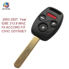 AK003049 2003-2007 For Honda Remote Key 3+1 Button and Chip Separate ID8E 313.8 MHZ fit ACCORD FIT CIVIC