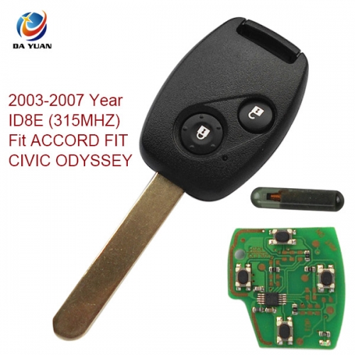 AK003045 2003-2007 For Honda Remote Key 2 Button and Chip Separate ID8E (315MHZ) Fit ACCORD FIT CIVIC