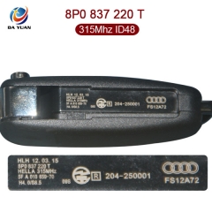 AK008056 For Audi 3 Button Flip key  315MHZ  ID48  8P0 837 220 T