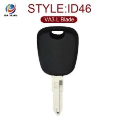 AK009012  for Peugeot 206 Transponder key ID46 With VA3-L Blade and Embossed Logo