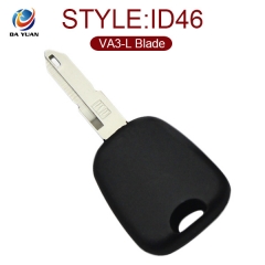 AK009012  for Peugeot 206 Transponder key ID46 With VA3-L Blade and Embossed Logo