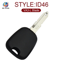 AK009012  for Peugeot 206 Transponder key ID46 With VA3-L Blade and Embossed Logo