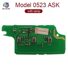 AK016030 for Citroen 3 button with lamp. Model 0523 ASK. Aftermarket