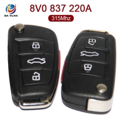 AK008033 for Audi Flip Remote Key 3+1 Button 315MHz ID48 NBGFS12A71 8V0 837 220 A