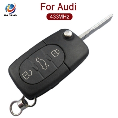 AK008012 for  Audi 3 Button Flip Remote Key 433MHz