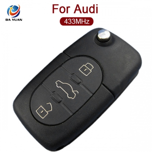 AK008010 for Audi 3+1 Button Flip Remote Key 433MHZ