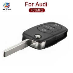 AK008012 for  Audi 3 Button Flip Remote Key 433MHz