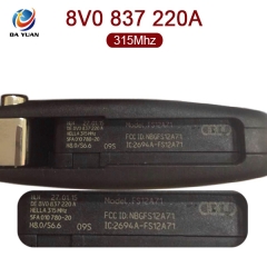 AK008033 for Audi Flip Remote Key 3+1 Button 315MHz ID48 NBGFS12A71 8V0 837 220 A