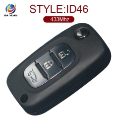 AK010008 for Renault Fluence Flip Key 3 Button 433MHz ID46 With Renault Logo