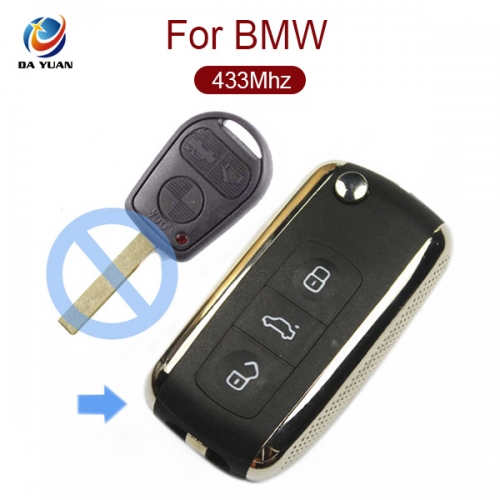 AK006022 for BMW 3 button Silver Flip key 433Mhz