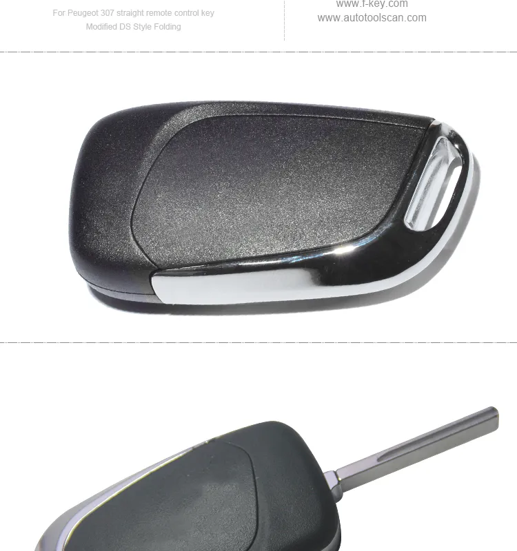 AK009013 For Peugeot 307 straight remote control key Modified DS Style Folding