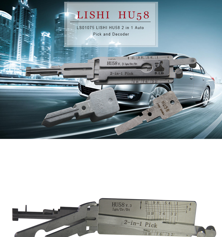 LS01075 LISHI HU58 V.3 2 in 1 Auto Pick and Decoder