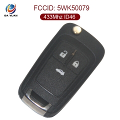AK057002 for Vauxhall 3 Button Flip remote control key 433MHz ID46(PCF7937E)  5WK50079