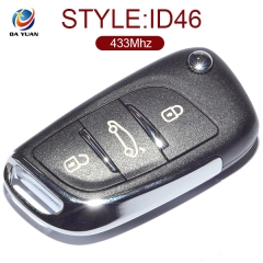 AK009013 For Peugeot 307 ASK straight remote control key Modified DS Style Folding